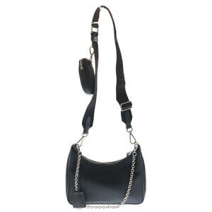 Prada Shoulder EDITION Black Nylon Triangle Plate RE Bag Logo